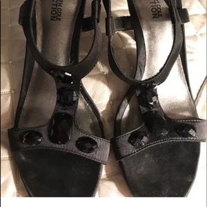 Kenneth Cole Reaction Black Satin evening shoes